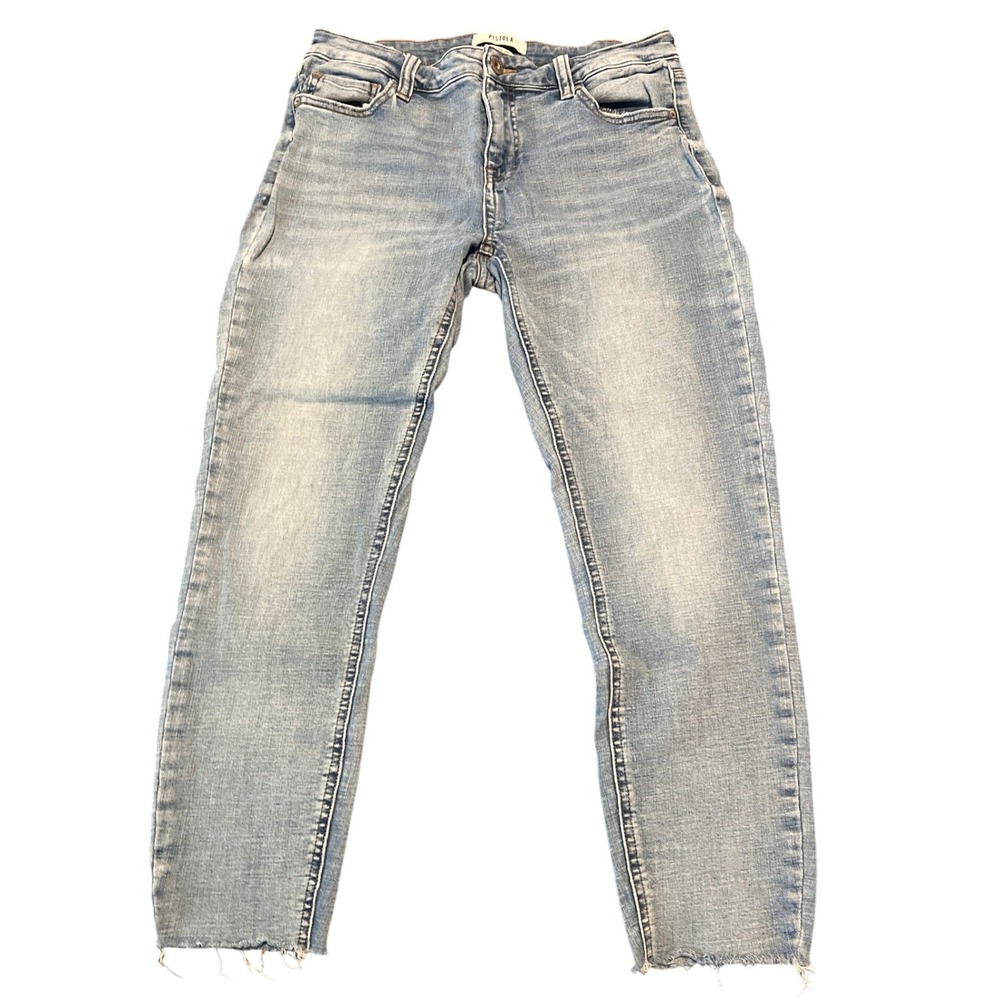 Pistola Womens Light Wash Raw Hem Skinny Jeans Size 29 P6730MTW-NPR